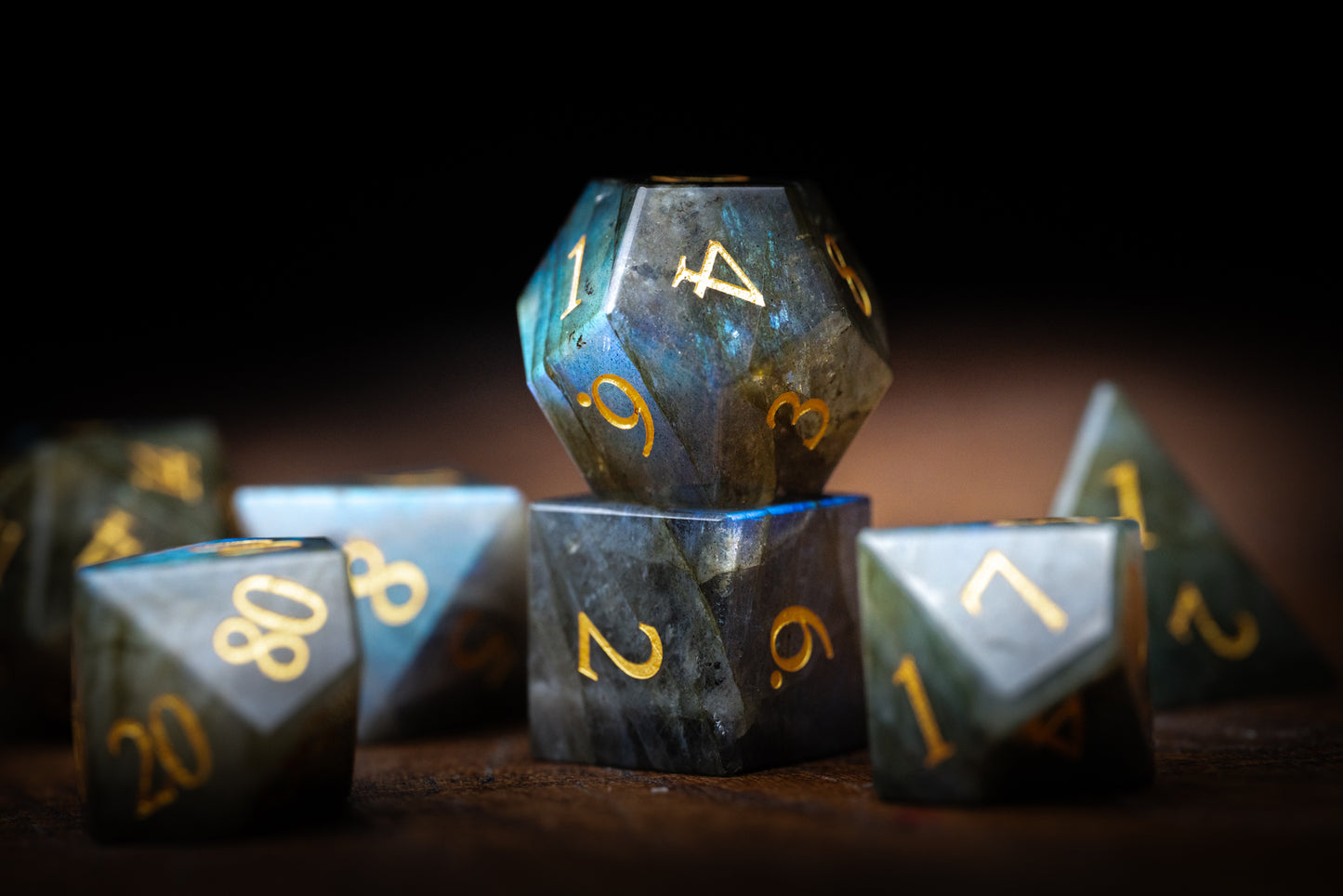 Eldergleam Gemstone Dice Set