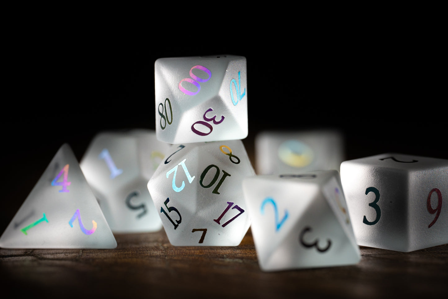 Mirrored Soul Gemstone Dice Set