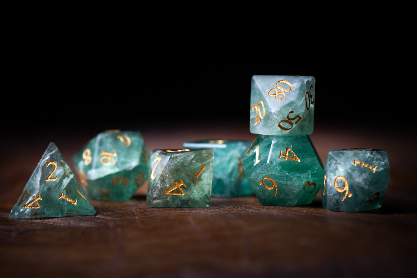 Arcane Spring Gemstone Dice Set
