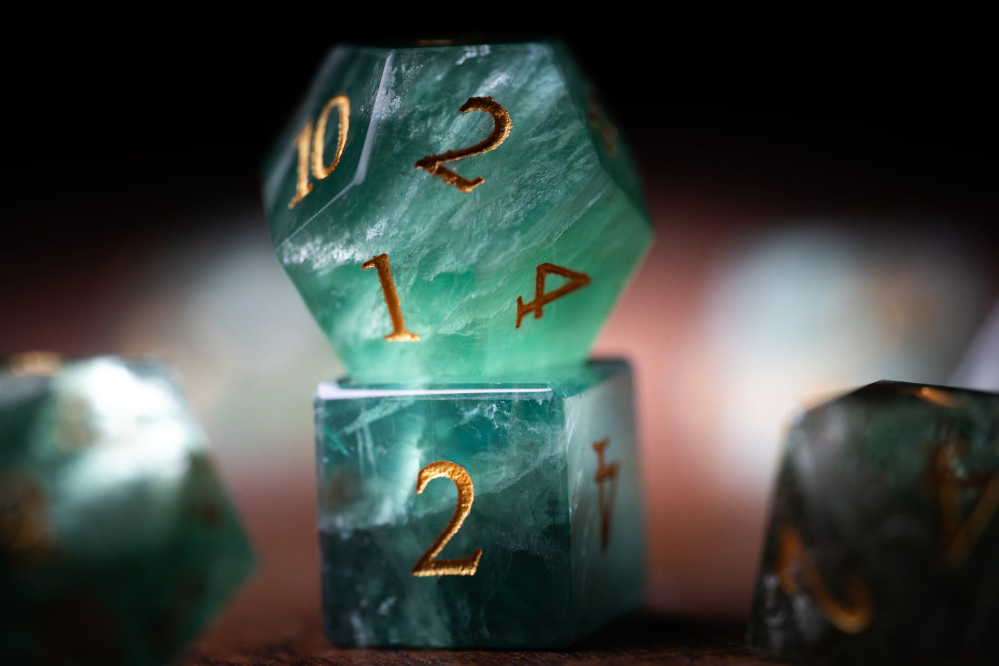 Arcane Spring Gemstone Dice Set