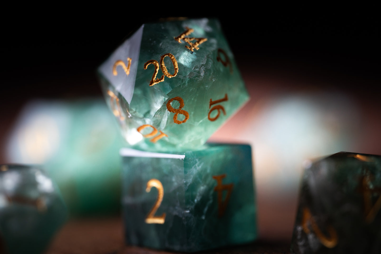 Arcane Spring Gemstone Dice Set