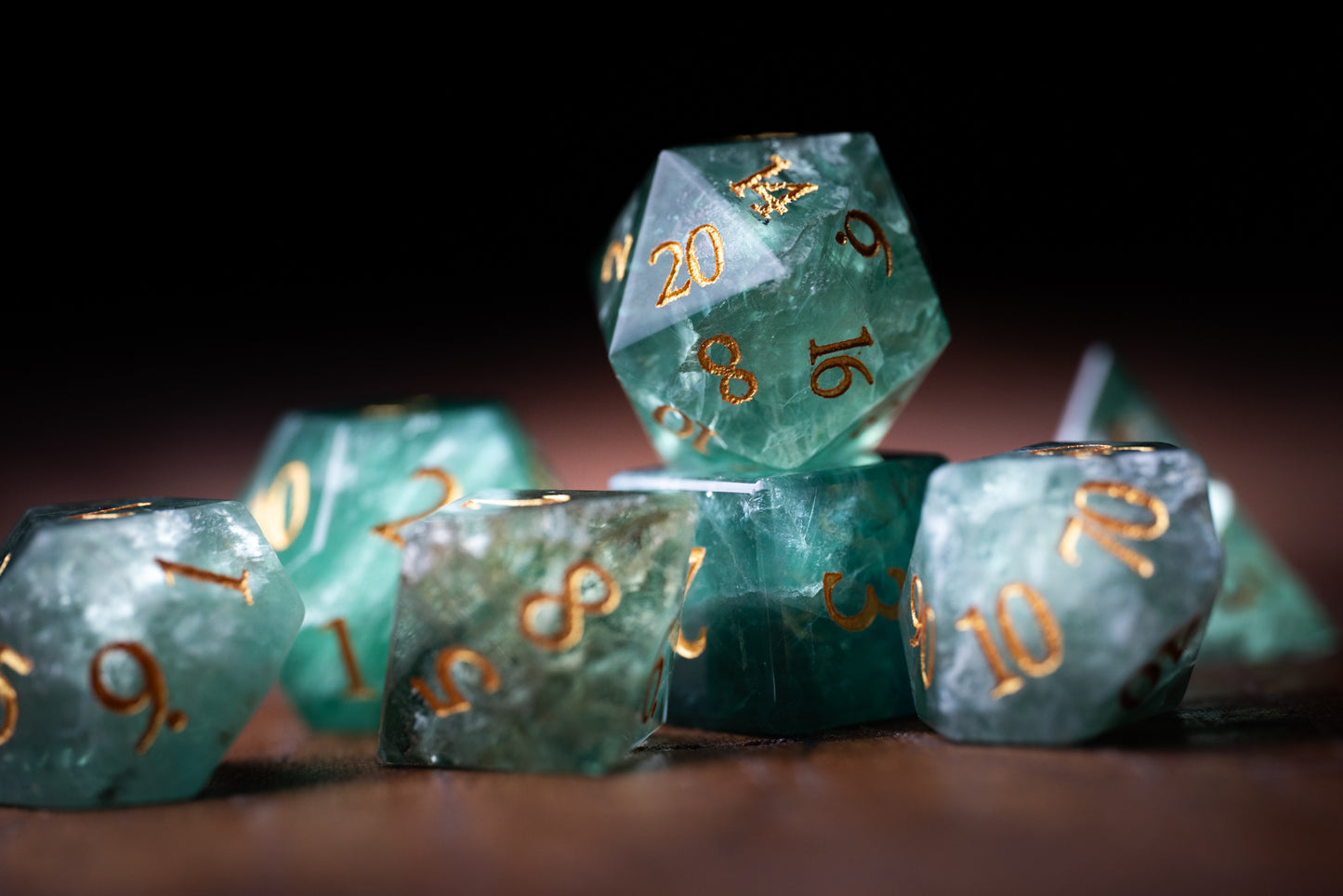 Arcane Spring Gemstone Dice Set