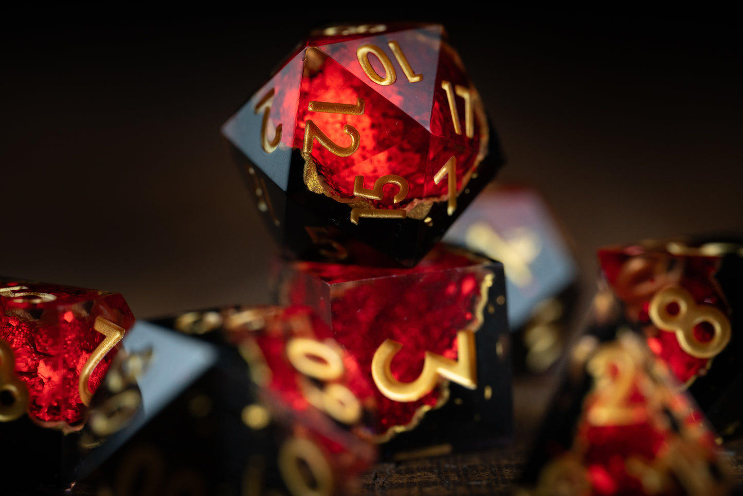 Inferno's Heart Dice Set