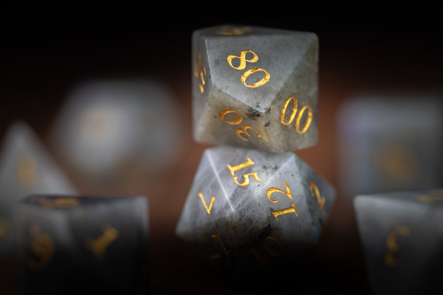 Winterglint Gemstone Dice Set