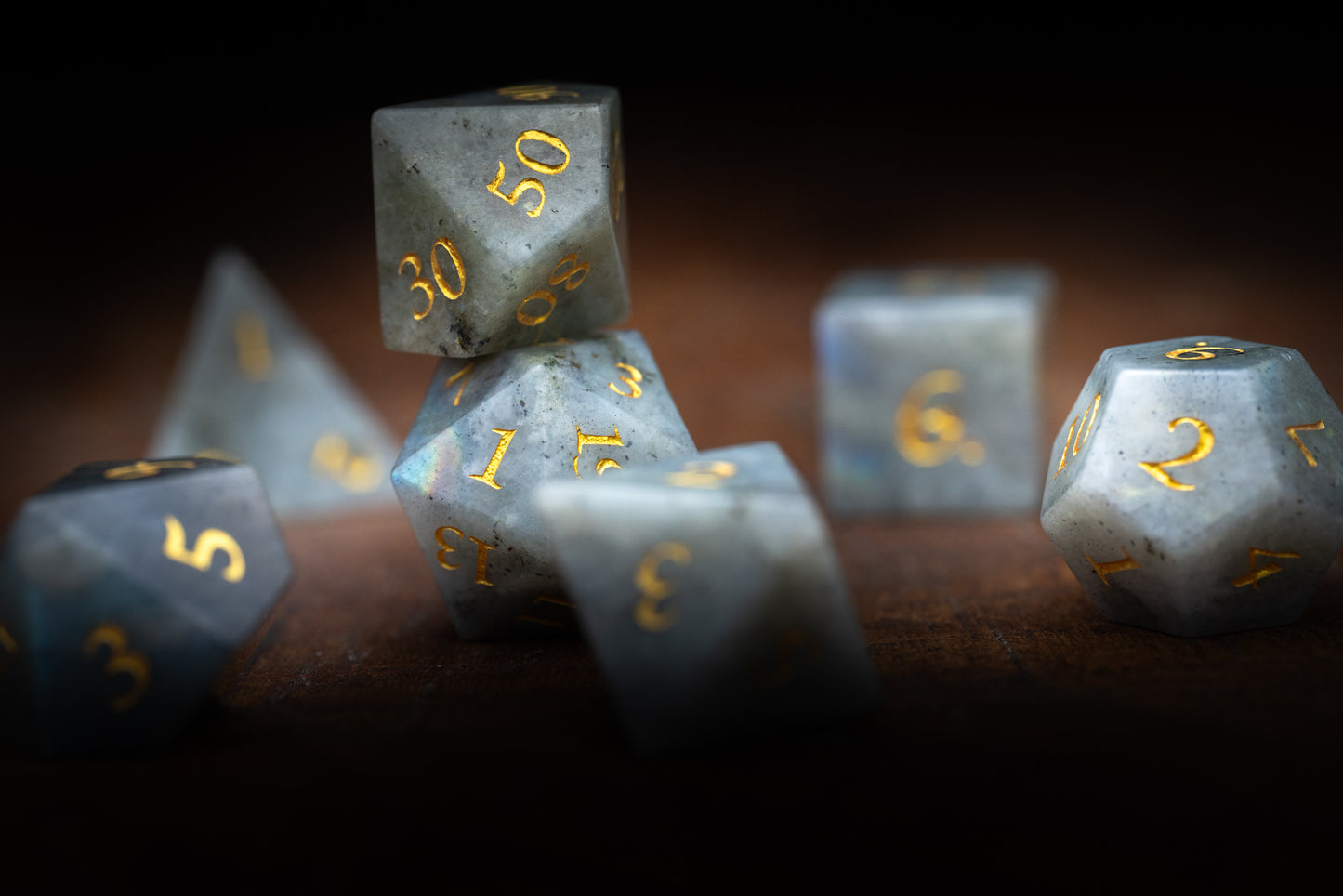 Winterglint Gemstone Dice Set