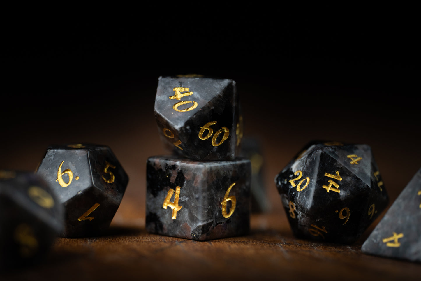 Lanternstone Gemstone Dice Set