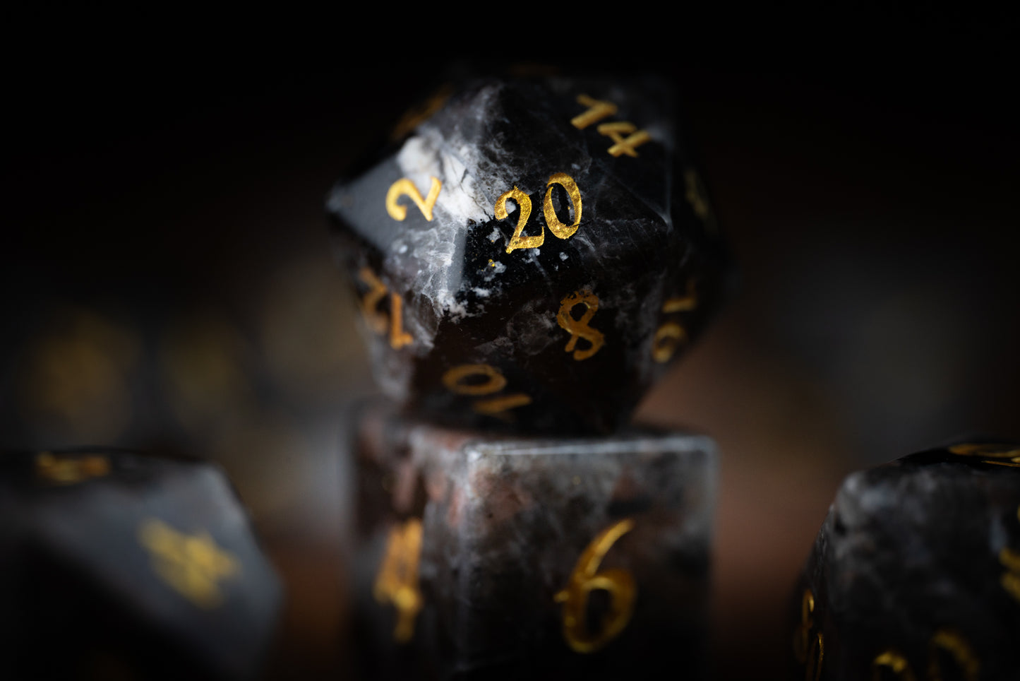 Lanternstone Gemstone Dice Set