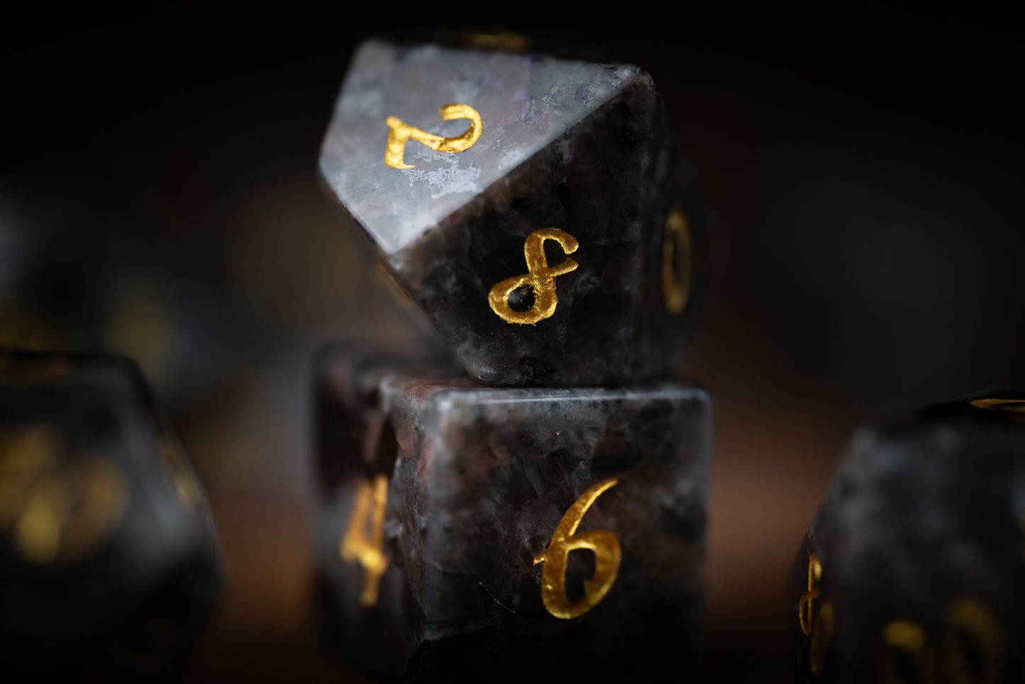 Lanternstone Gemstone Dice Set