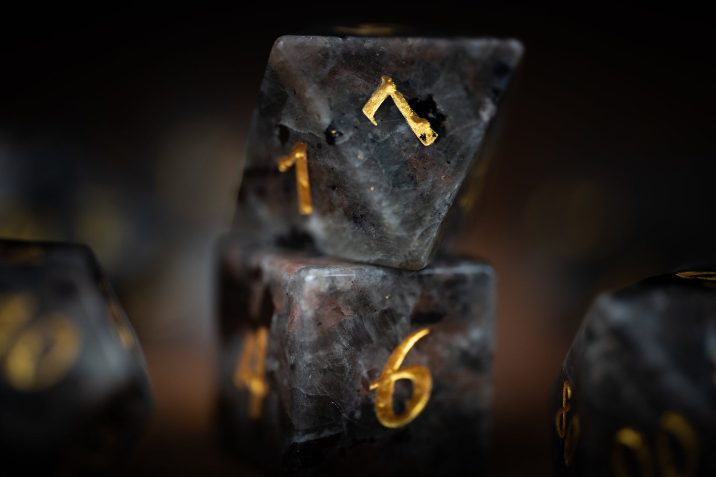 Lanternstone Gemstone Dice Set