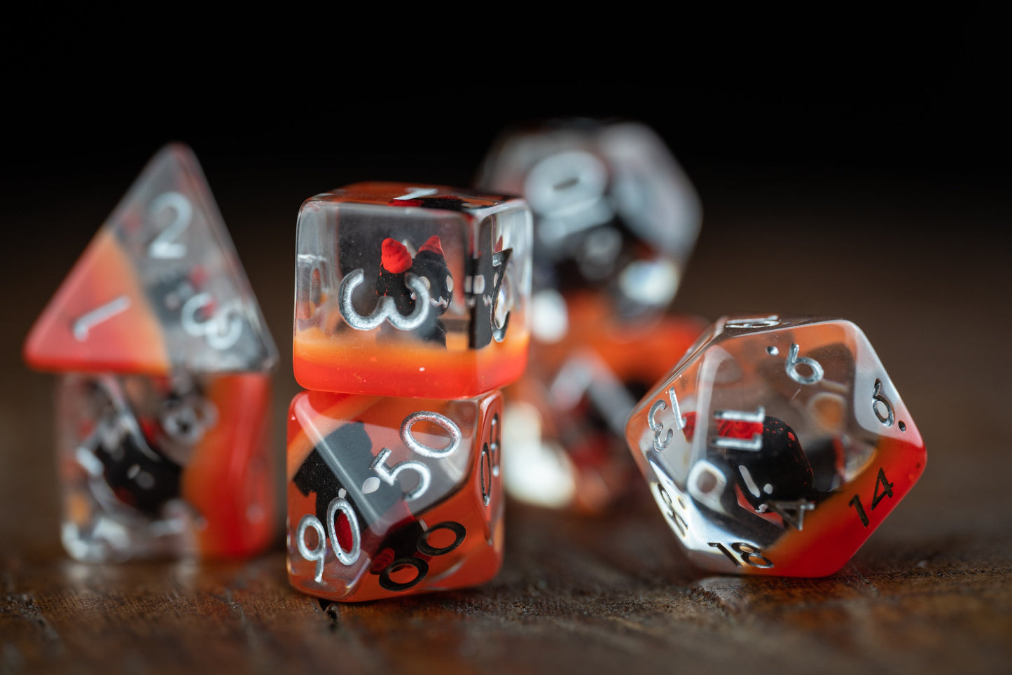 Baby Demon Cat Dice Set