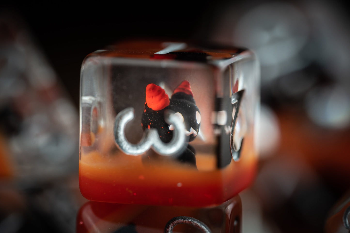 Baby Demon Cat Dice Set