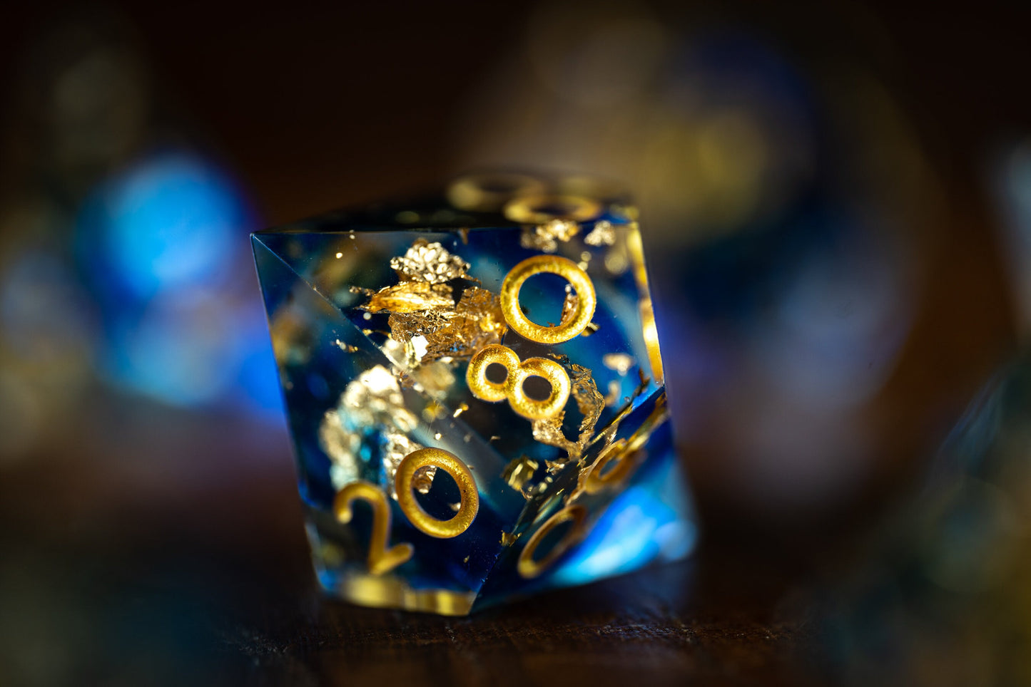 Starry Night Polyhedral Space Dice Set