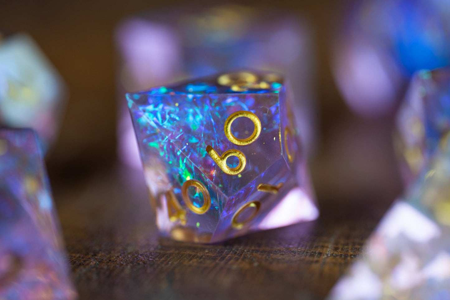 Cosmic Blush Space Dice Set