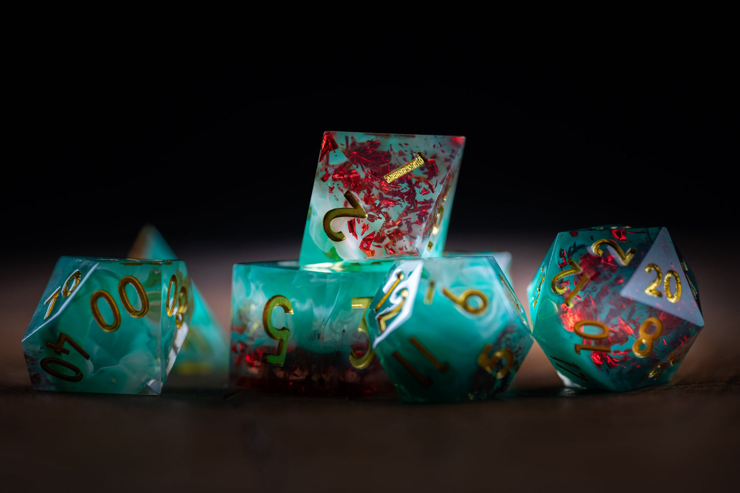 Interstellar Magma Tide Space Dice Set