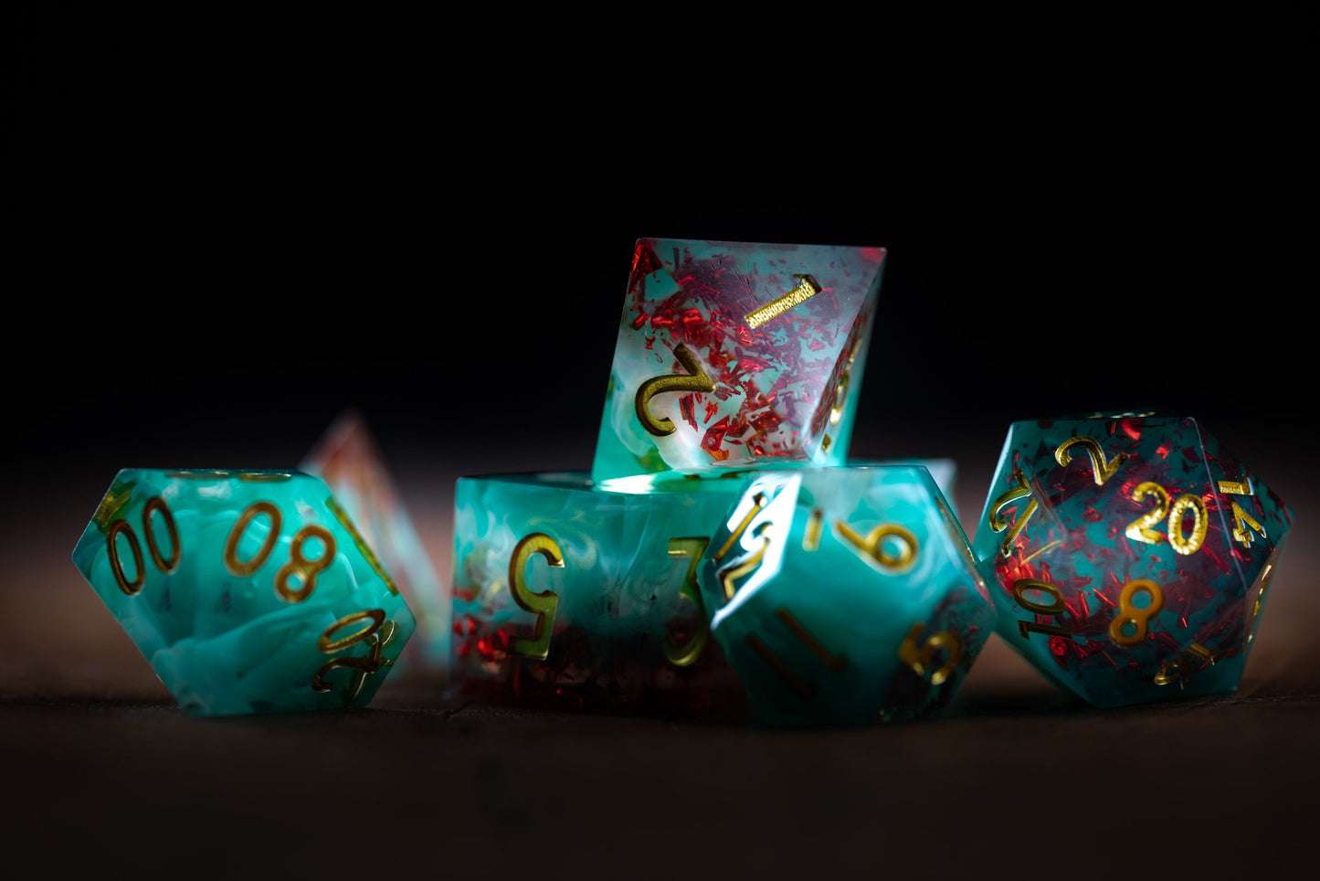 Interstellar Magma Tide Space Dice Set