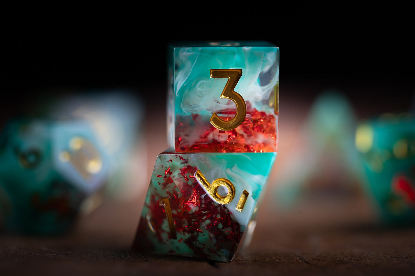 Interstellar Magma Tide Space Dice Set