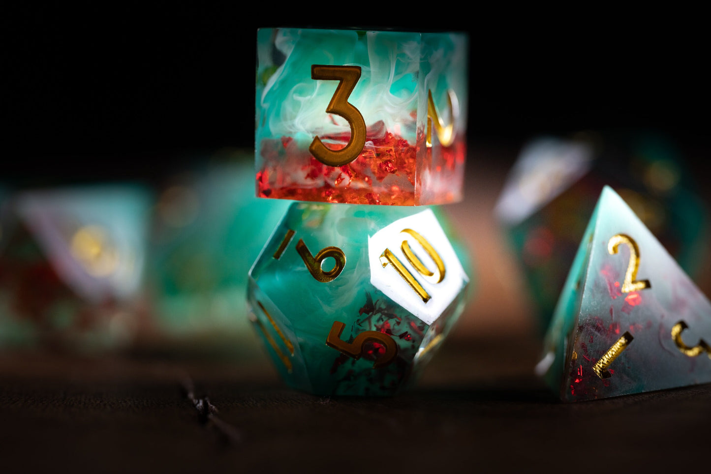 Interstellar Magma Tide Space Dice Set