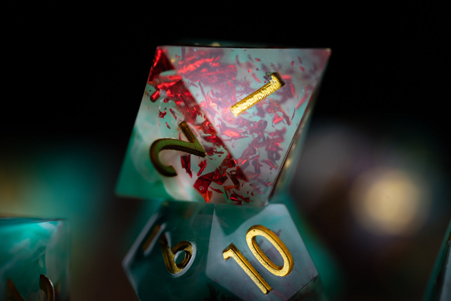 Interstellar Magma Tide Space Dice Set