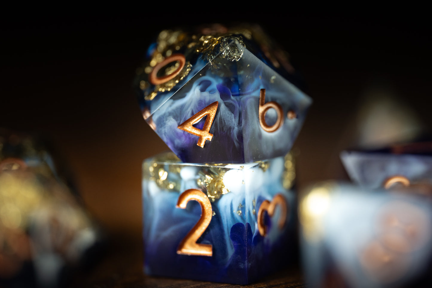 Golden Nightfall Dice Set