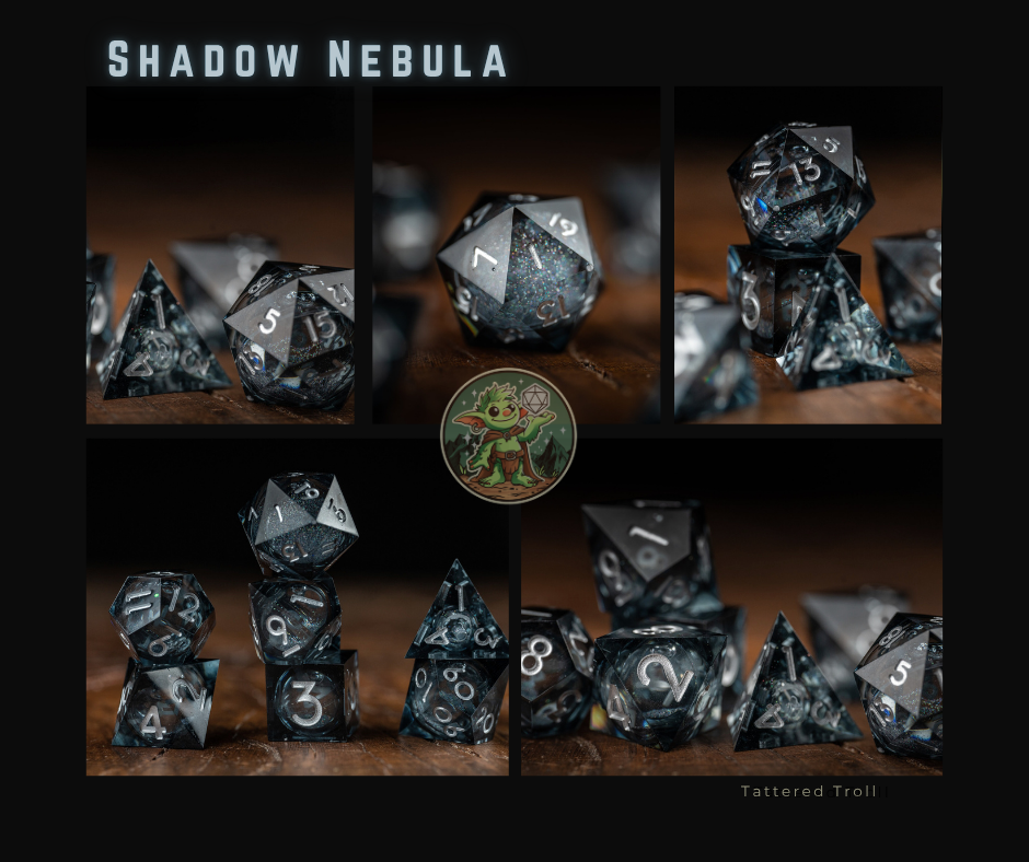 Glacial Starburst Liquid Core Dice Set