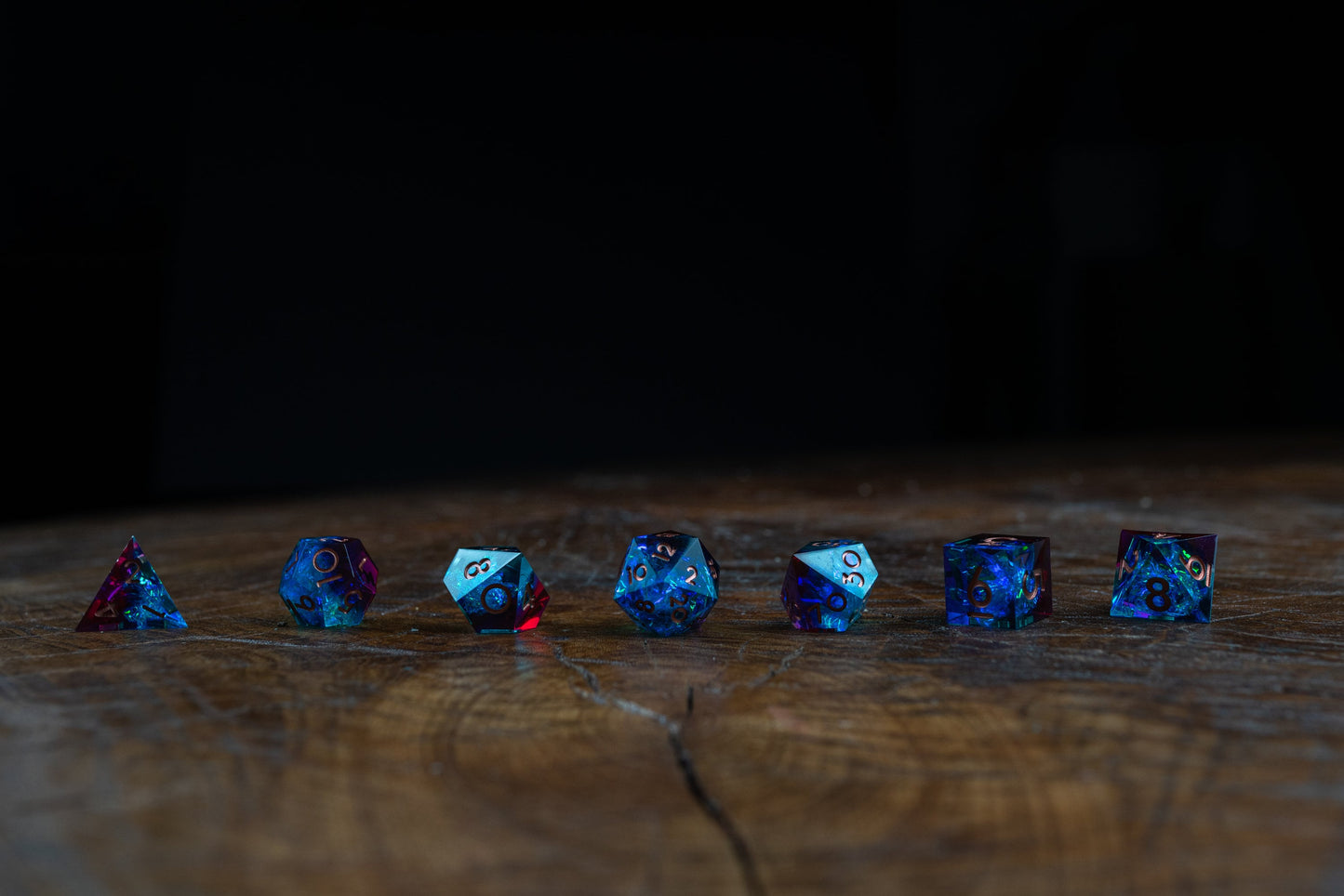 Super Nova Space Dice Set: Sharp Edge Resin Galaxy Dice for D&D Adventures