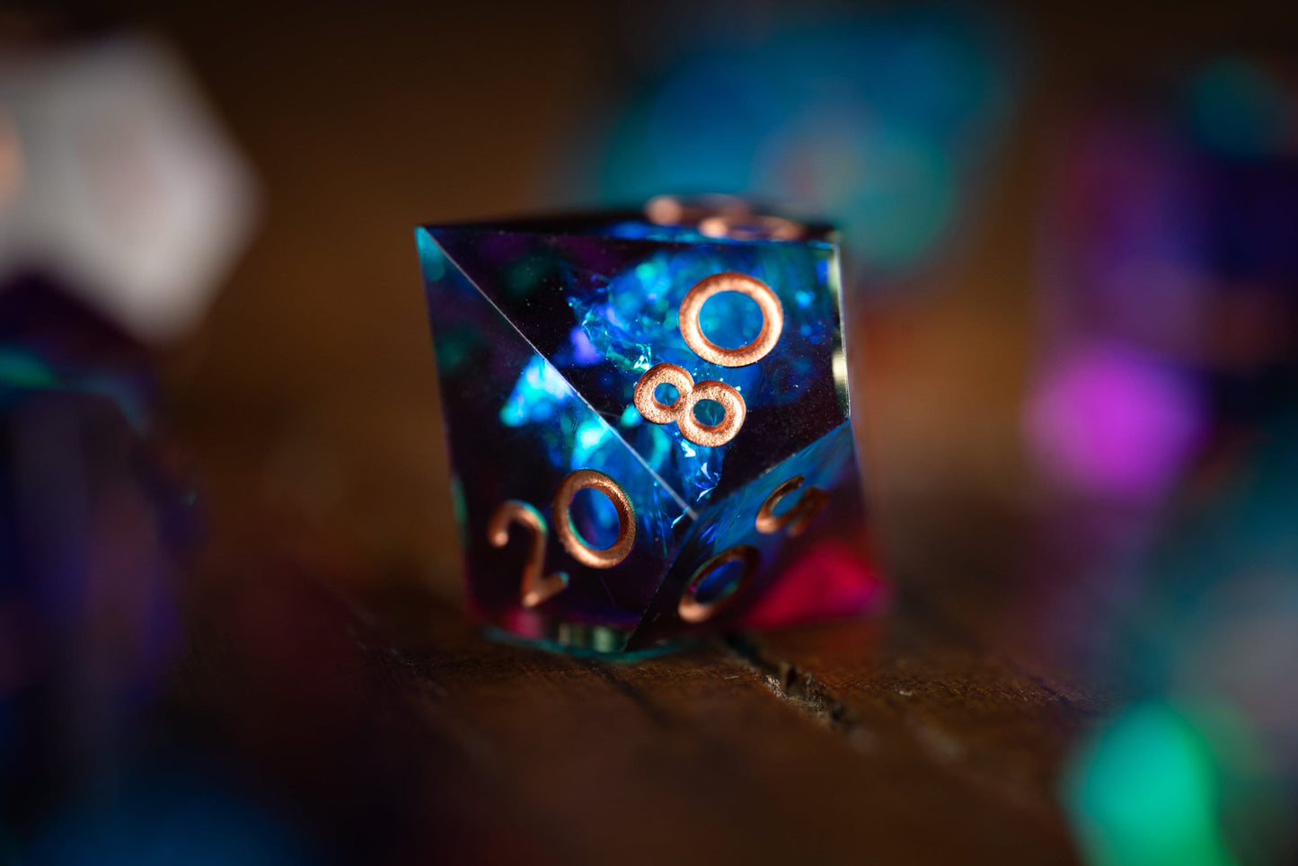 Super Nova Space Dice Set: Sharp Edge Resin Galaxy Dice for D&D Adventures