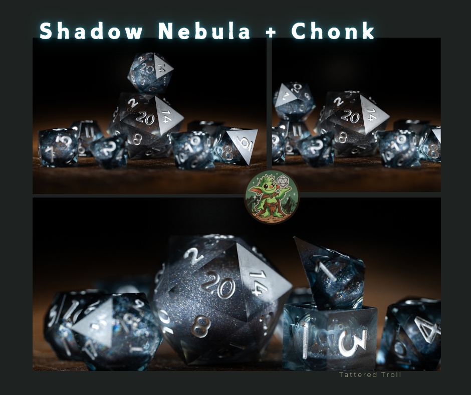 Sapphire Storm + Chonk 35mm D20 8 Piece Set