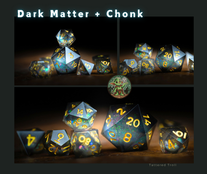 Sapphire Storm + Chonk 35mm D20 8 Piece Set