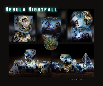 Golden Nightfall Dice Set