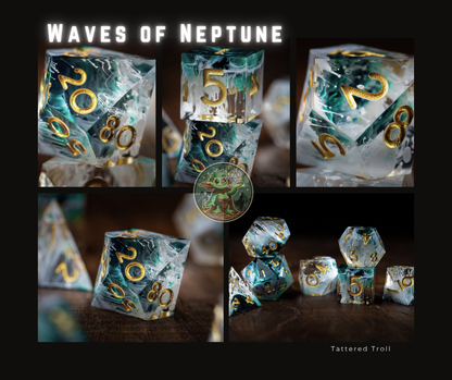 Waves of Neptune Space Dice Set