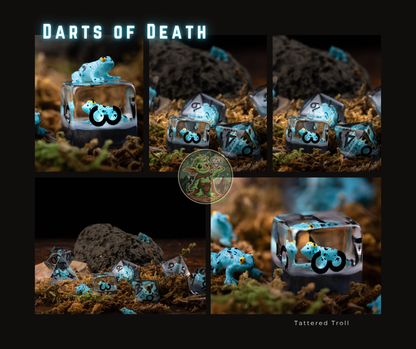 Azure Feather-tails Duck Dice Set