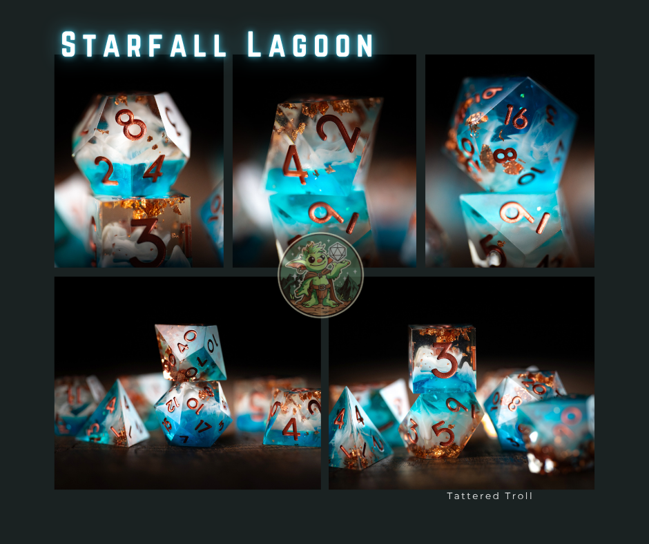 Interstellar Magma Tide Space Dice Set