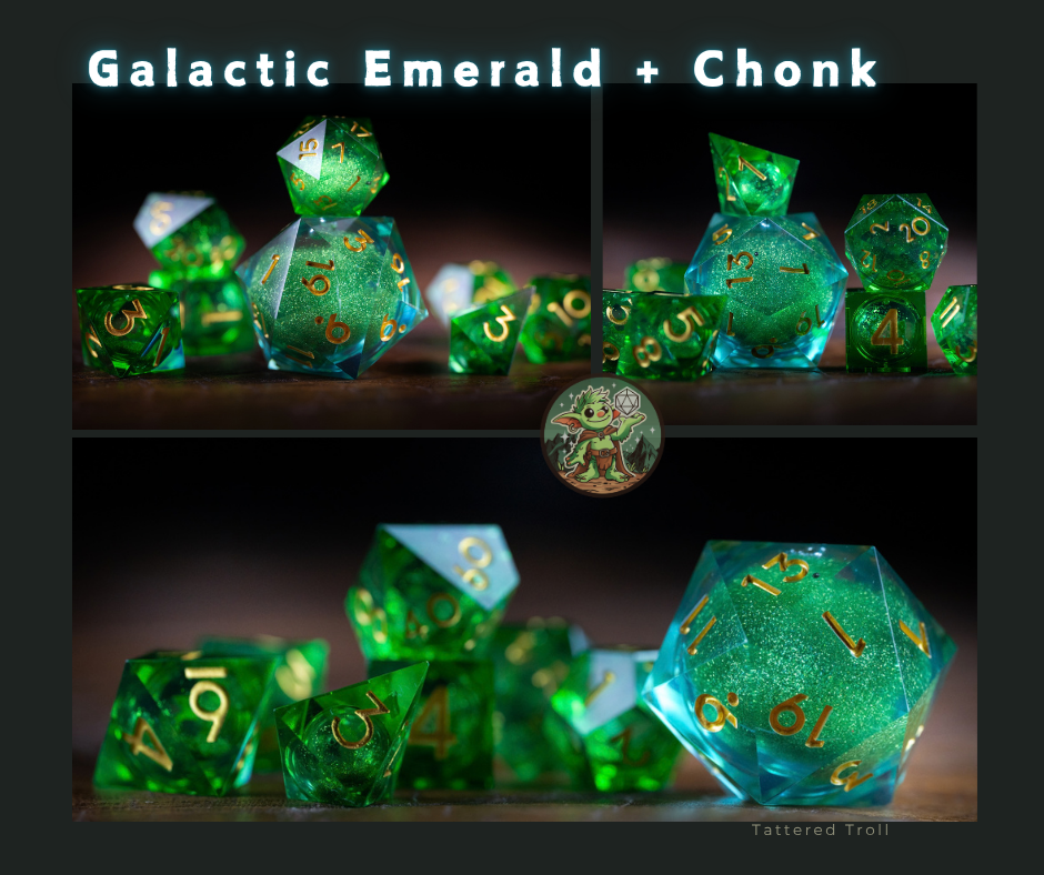 Sapphire Storm + Chonk 35mm D20 8 Piece Set