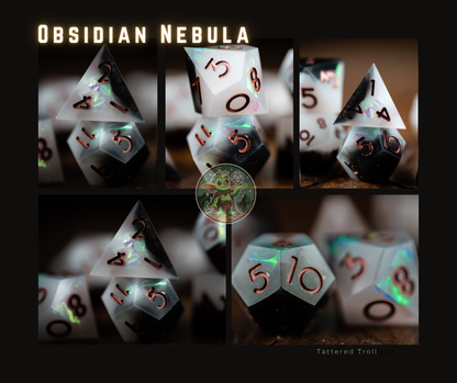 Obsidian Nebula Space Dice Set