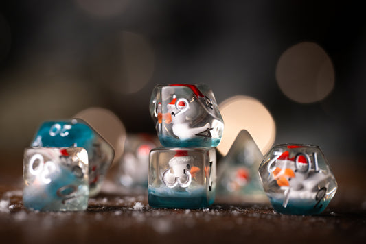 dnd duce duck dice santa hat