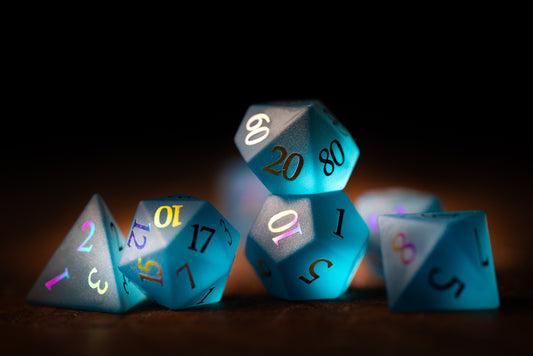 Aetherveil Gemstone Dice Set