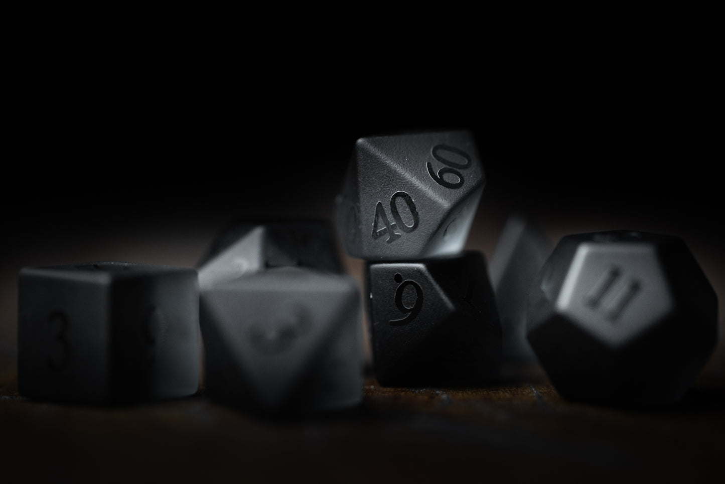 Oblivion's Echo Gemstone Dice Set