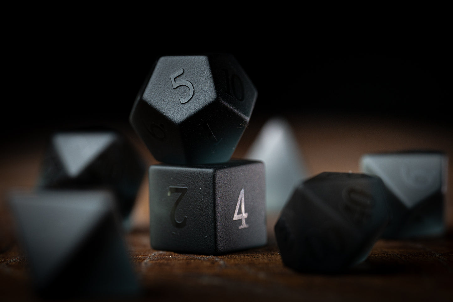 Oblivion's Echo Gemstone Dice Set