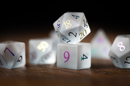 Mirrored Soul Gemstone Dice Set