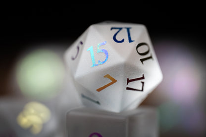 Mirrored Soul Gemstone Dice Set