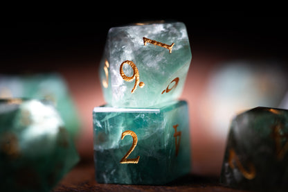 Arcane Spring Gemstone Dice Set