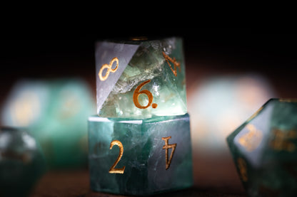 Arcane Spring Gemstone Dice Set