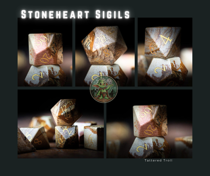 Stoneheart Sigils Gemstone Dice Set