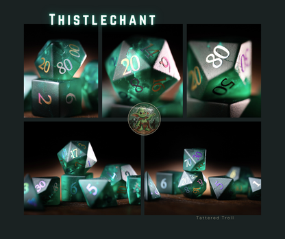 Mirrored Soul Gemstone Dice Set