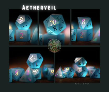 Mirrored Soul Gemstone Dice Set