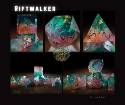 Purple Nebula Space Dice Set