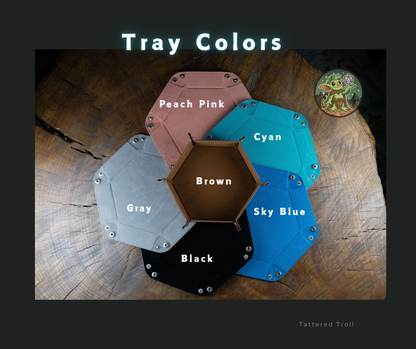 Hexagon Dice Rolling Tray for D&D – Foldable DnD Dice Tray