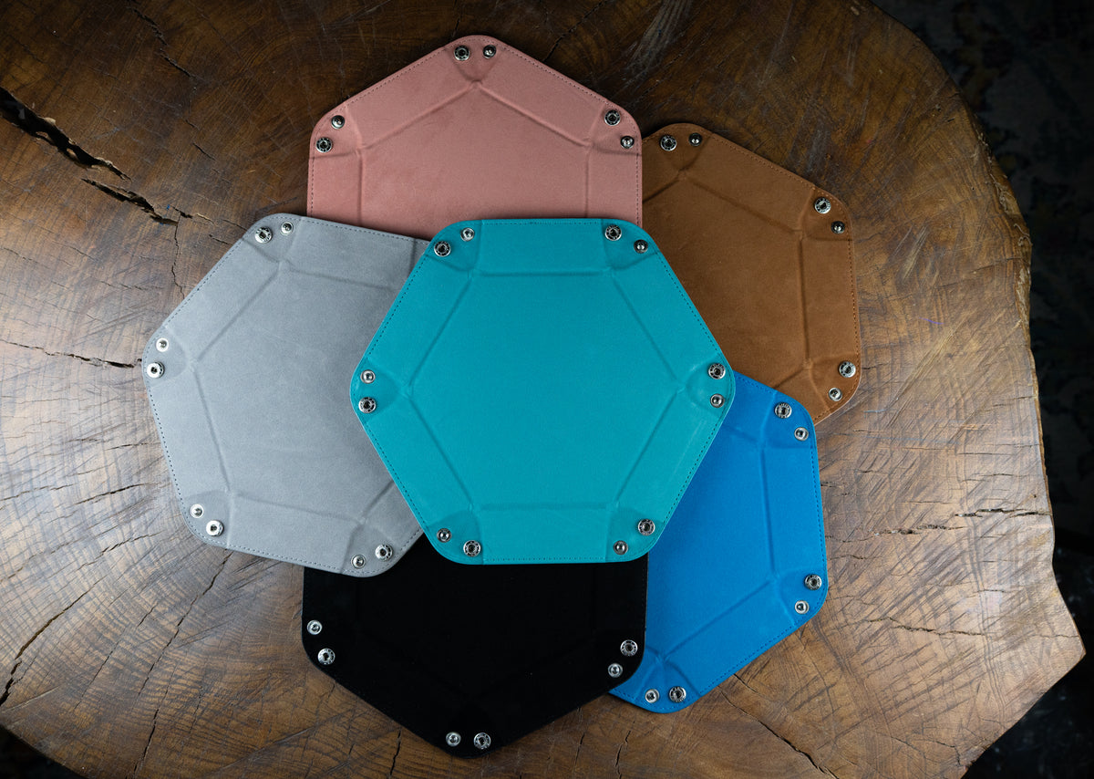 Hexagon Dice Rolling Tray for D&D – Foldable DnD Dice Tray