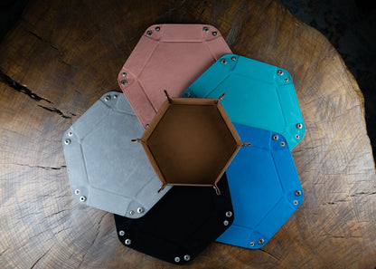 Hexagon Dice Rolling Tray for D&D – Foldable DnD Dice Tray