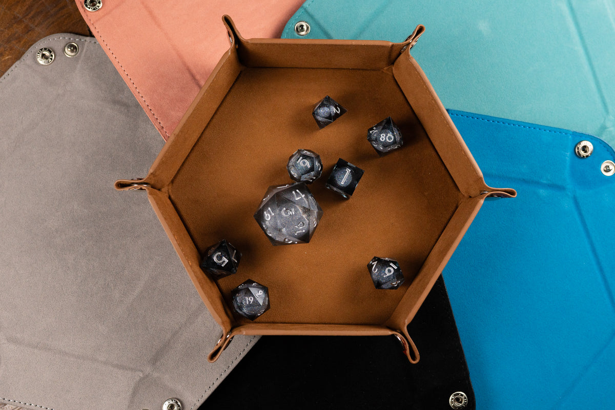 Hexagon Dice Rolling Tray for D&D – Foldable DnD Dice Tray